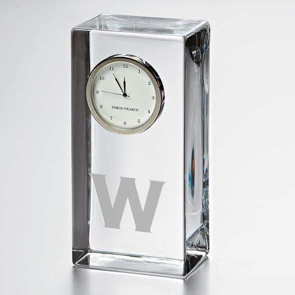 Williams Tall Glass Desk Clock by Simon Pearce Shot #1