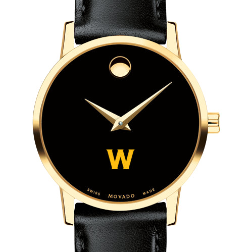 Williams Women's Movado Gold Museum Classic Leather Shot #1