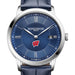 Wisconsin Men's Baume et Mercier 40mm Classima Quartz Watch with Blue Dial & Dark Blue Leather Strap