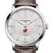 Wisconsin Men's Baume et Mercier 40mm Classima Quartz Watch with Silver Dial & Dark Brown Leather Strap