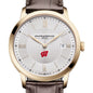 Wisconsin Men's Baume et Mercier 40mm Gold PVD Classima Watch with Silver Dial & Dark Brown Leather Strap Shot #1