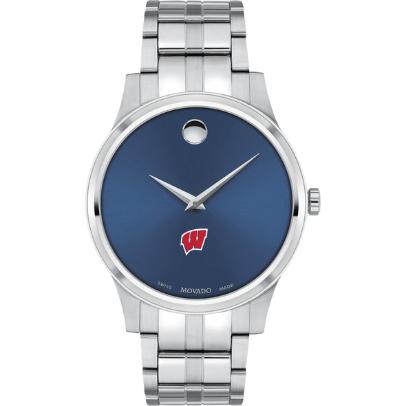 Wisconsin Men's Movado Collection Stainless Steel Watch with Blue Dial Shot #2