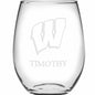 Wisconsin Stemless Wine Glasses Made in the USA - Set of 2 Shot #2