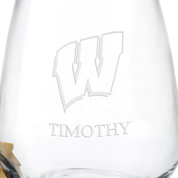 Wisconsin Stemless Wine Glasses - Set of 4 Shot #3