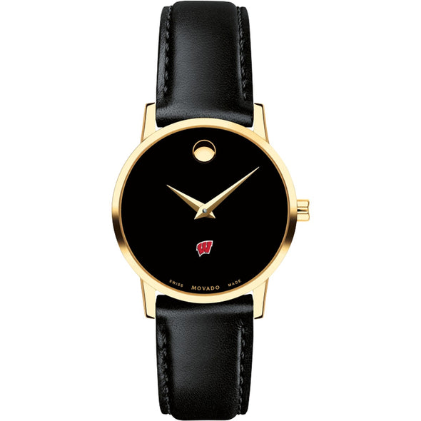 Wisconsin Women&#39;s Movado Gold Museum Classic Leather Shot #2