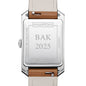 Women's Baume et Mercier 35X22mm Hampton Watch with Silver Dial & Tan Leather Strap Back Engraving