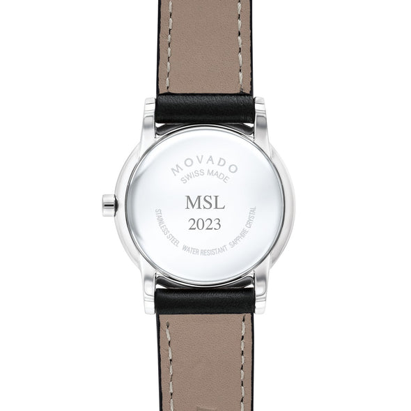 Women's Movado Museum with Leather Strap Back with Personalization