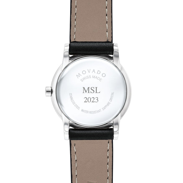 Women&#39;s Movado Museum with Leather Strap Back with Personalization