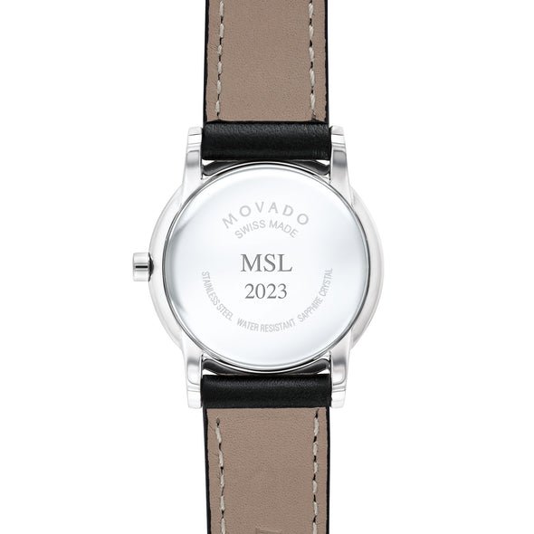 Women's Movado Museum with Leather Strap Back with Personalization