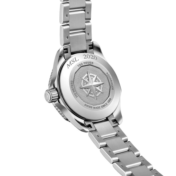 Women&#39;s TAG Heuer Steel Aquaracer with Silver Dial Caseback with Personalization