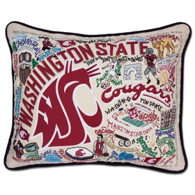 WSU Embroidered Pillow Shot #1