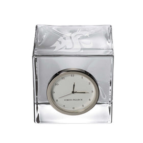 WSU Glass Desk Clock by Simon Pearce Shot #1