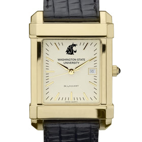 WSU Men's Gold Quad with Leather Strap Shot #1