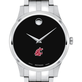 WSU Men's Movado Collection Stainless Steel Watch with Black Dial Shot #1