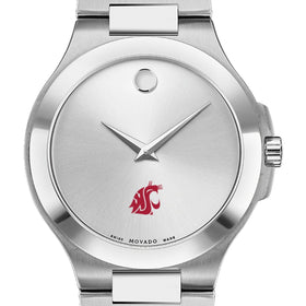 WSU Men&#39;s Movado Collection Stainless Steel Watch with Silver Dial Shot #1
