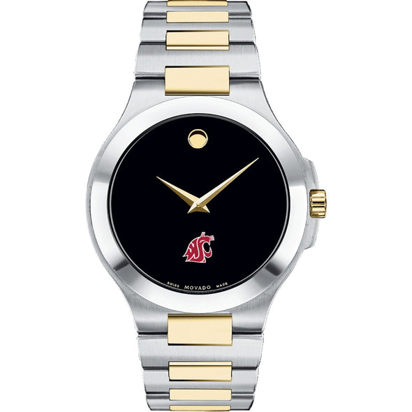 WSU Men&#39;s Movado Collection Two-Tone Watch with Black Dial Shot #2