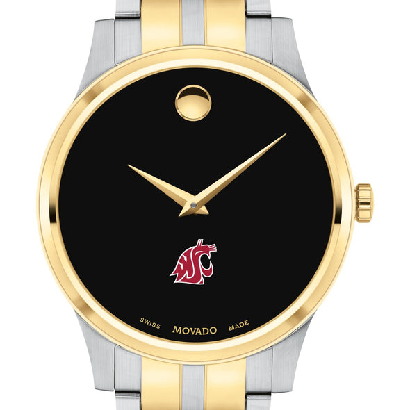WSU Men's Movado Collection Two-Tone Watch with Black Dial Shot #1