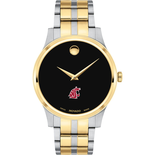 WSU Men's Movado Collection Two-Tone Watch with Black Dial Shot #2