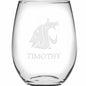 WSU Stemless Wine Glasses Made in the USA - Set of 2 Shot #2