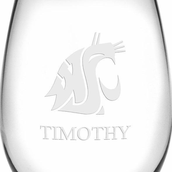 WSU Stemless Wine Glasses Made in the USA - Set of 2 Shot #3