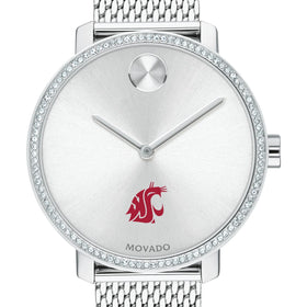 WSU Women's Movado Bold with Crystal Bezel & Mesh Bracelet Shot #1