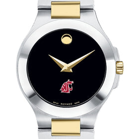 WSU Women&#39;s Movado Collection Two-Tone Watch with Black Dial Shot #1