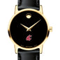 WSU Women's Movado Gold Museum Classic Leather Shot #1