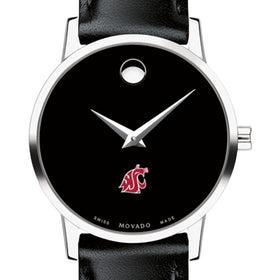 WSU Women&#39;s Movado Museum with Leather Strap Shot #1
