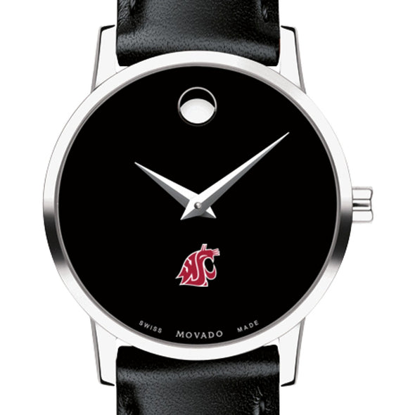 WSU Women's Movado Museum with Leather Strap Shot #1