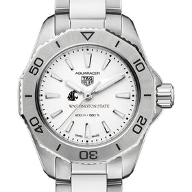 WSU Women&#39;s TAG Heuer Steel Aquaracer with Silver Dial Shot #1