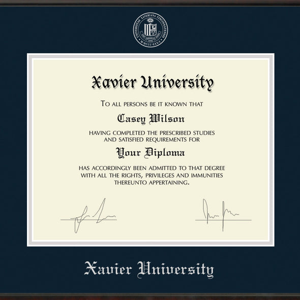 Xavier Diploma Frame, the Fidelitas Shot #2