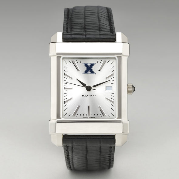 Xavier Men's Collegiate Watch with Leather Strap Shot #2