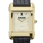 Xavier Men's Gold Quad with Leather Strap Shot #1