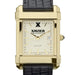 Xavier Men's Gold Quad with Leather Strap