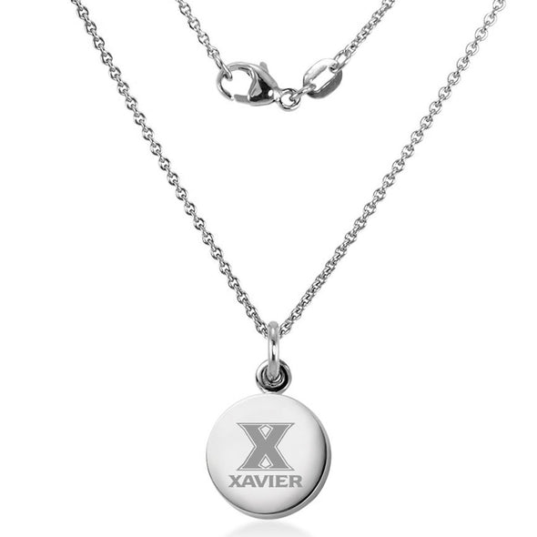 Xavier Necklace with Charm in Sterling Silver Shot #2