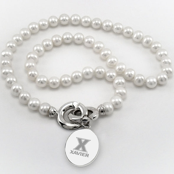 Xavier Pearl Necklace with Sterling Silver Charm Shot #1