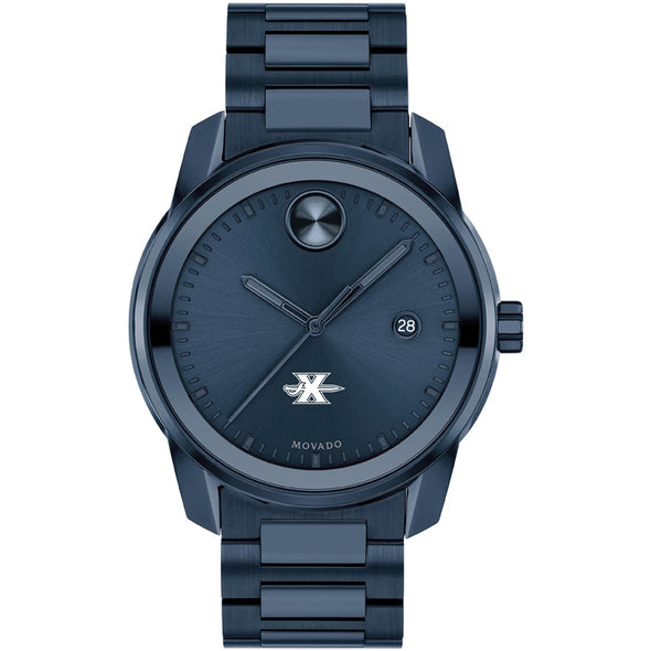 Xavier University Men's Movado BOLD Blue Ion with Date Window Shot #2