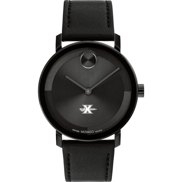 Xavier University Men's Movado BOLD with Black Leather Strap Shot #2