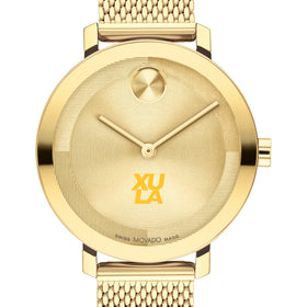 Xavier University of Louisiana Women's Movado Bold Gold with Mesh Bracelet Shot #1