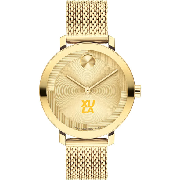 Xavier University of Louisiana Women's Movado Bold Gold with Mesh Bracelet Shot #2