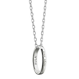 XULA Monica Rich Kosann "Carpe Diem" Poesy Ring Necklace in Silver Shot #1