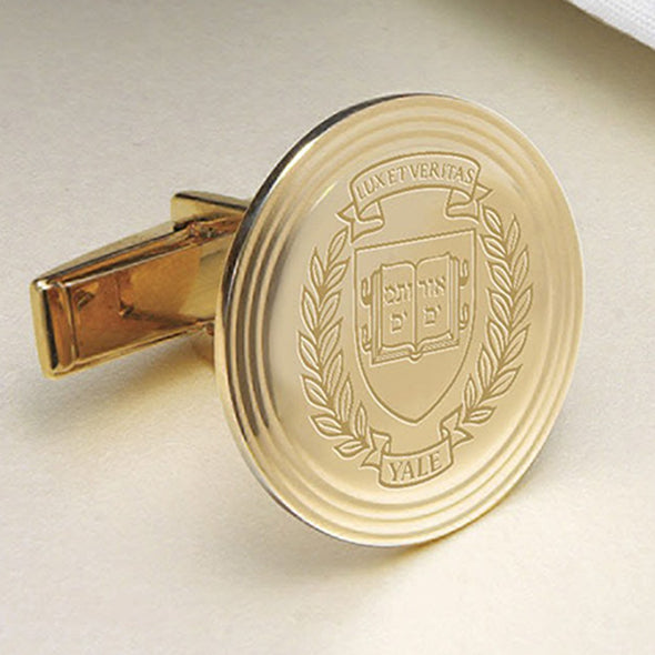 Yale 14K Gold Cufflinks Shot #2