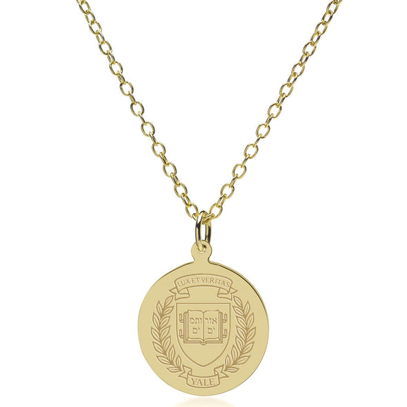 Yale 14K Gold Pendant & Chain Shot #2