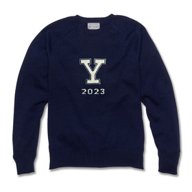 Yale Class of 2023 Navy Blue and Ivory Sweater by M.LaHart Shot #1