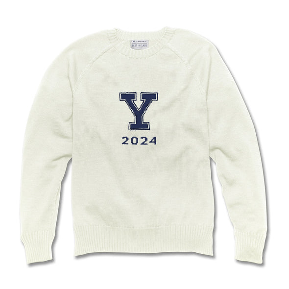 2024 Yale  Ivory and Navy Blue Sweater Shot #3
