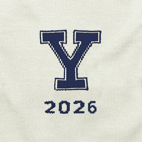 Yale Class Year Ivory and Navy Blue Sweater Shot #2