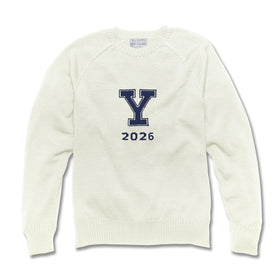 2026 Yale Class Year Ivory and Navy Blue Sweater Shot #1