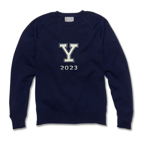 2023 Yale Class Year Navy Blue and Ivory Sweater Shot #5