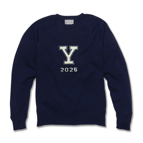 2025 Yale Class Year Navy Blue and Ivory Sweater Shot #1