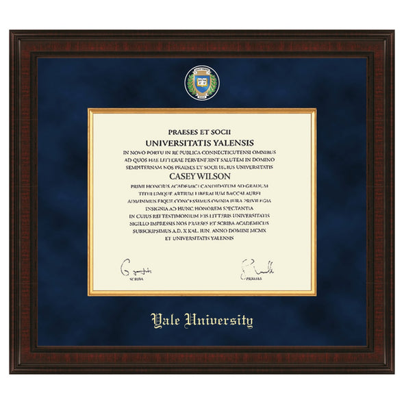 Yale Excelsior Diploma Frame Shot #1